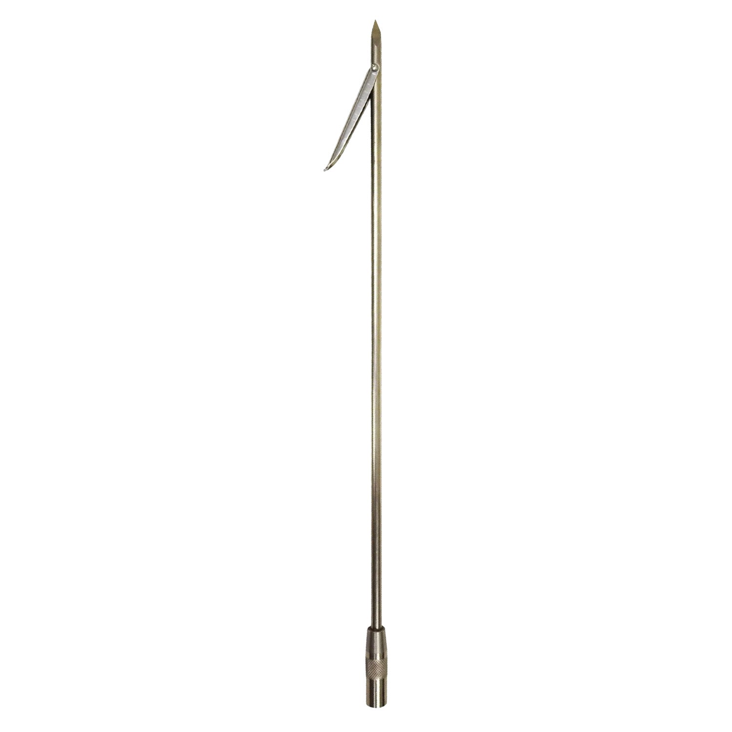 19” 8mm Stainless Steel Spear Shaft w/ Tri-cut Tip & Single Barb